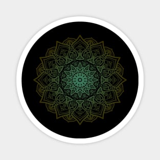 Green Mandala Digital Art Tee Magnet